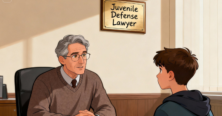 Teenager speaking privately with a legal advocate