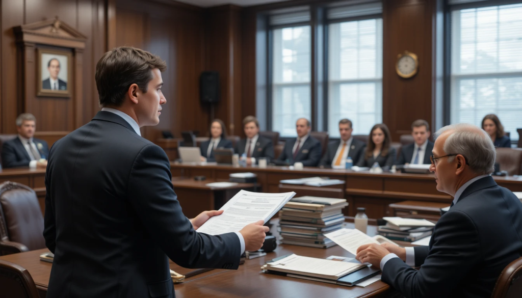 Client describing an injury during a legal consultation
