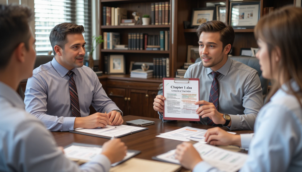 Calculator and financial statements during a debt review
