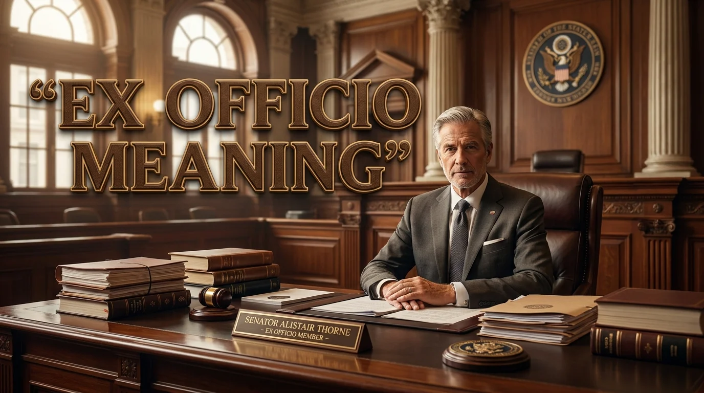 Ex Officio Meaning in Plain English: How Automatic Roles, Powers, and Responsibilities Work in Law and Government