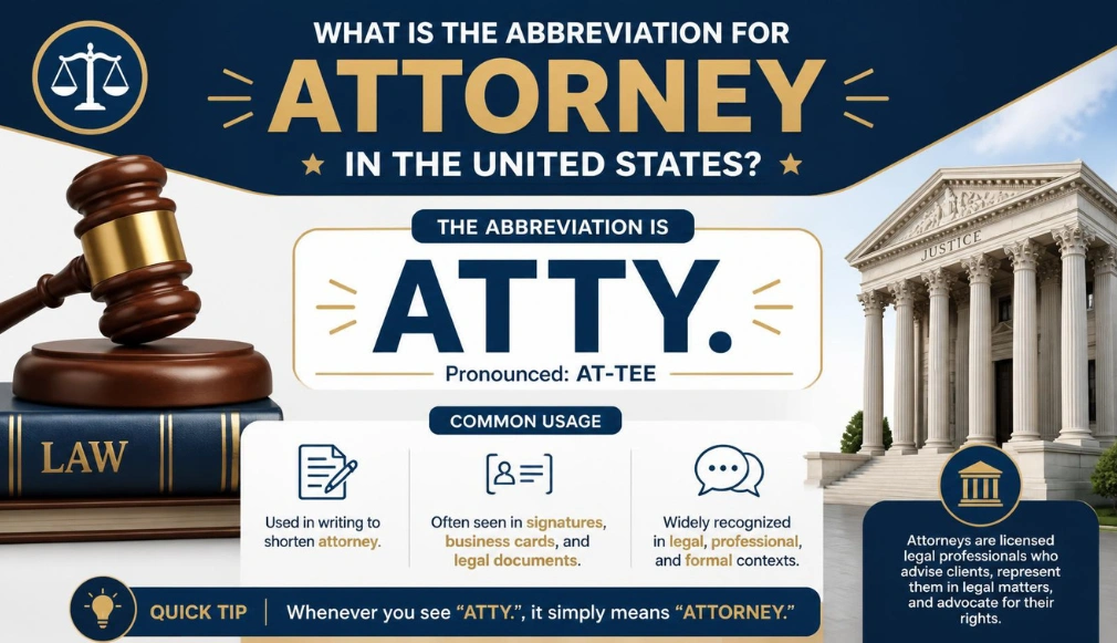 Abbreviation for Attorney in the U.S.: Complete Guide to Atty., Esq., J.D., Attorney at Law, Proper Legal Titles, Professional Etiquette